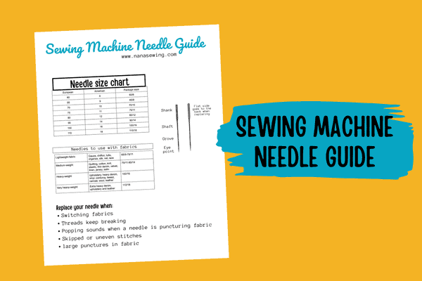 Sewing machine needle and thread guide-Free sewing needle size chart ...