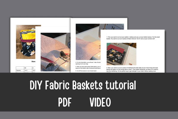 DIY fabric baskets