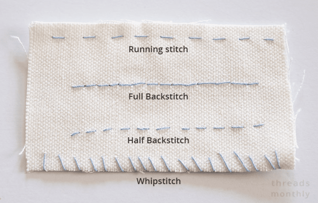 types of stitches sewing