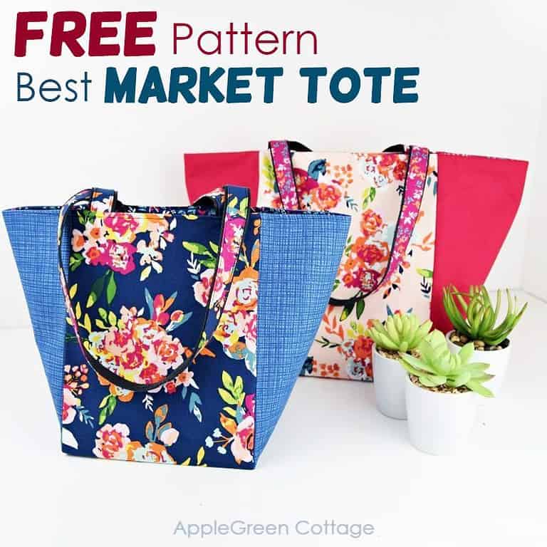 13 Free Tote Bag Patterns-Easy to Sew - Nana Sews