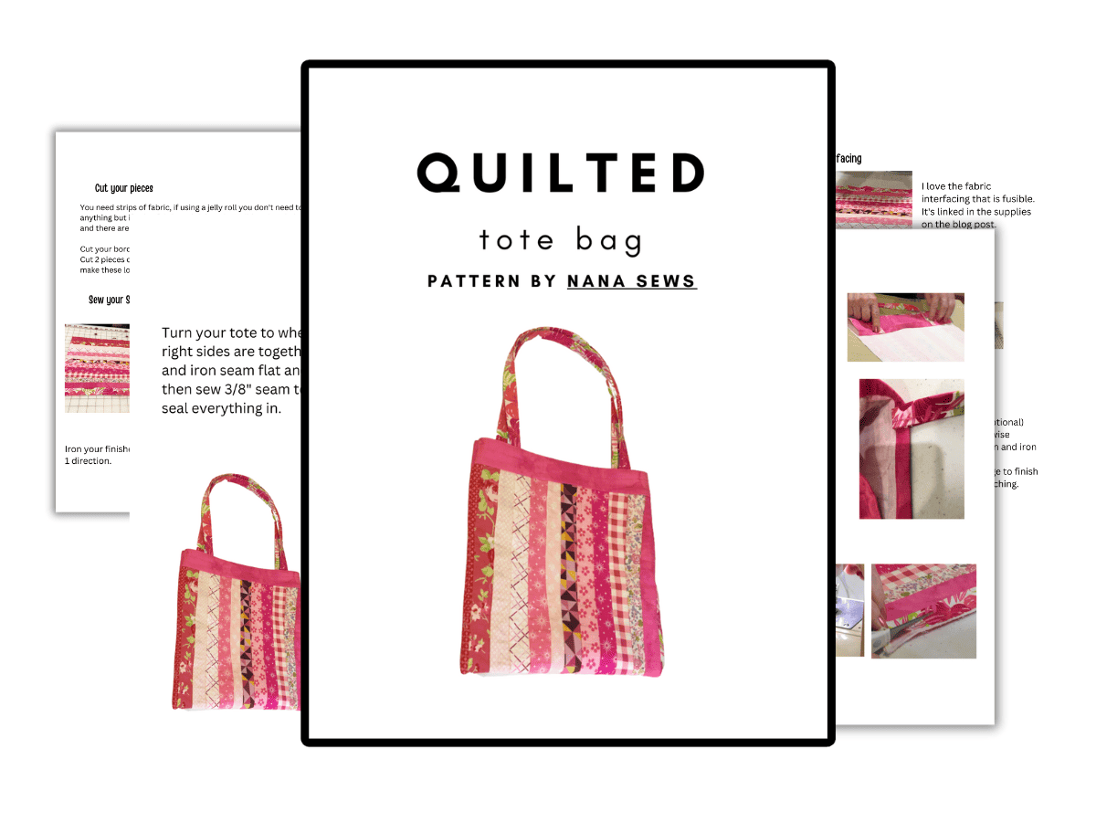 Easy Quilted Tote Bag Pattern In 11 Steps Nana Sews