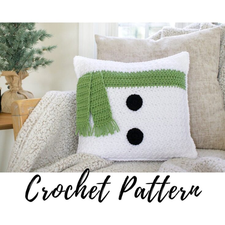 Image for Crochet Snowman Pillow 