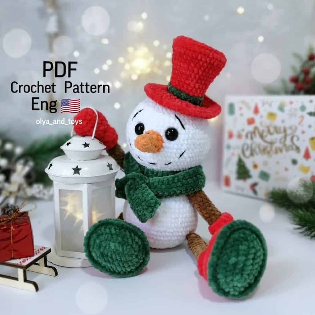 Crochet Pattern: Mini Snowman Winter Wonderland, PDF Amigurumi
