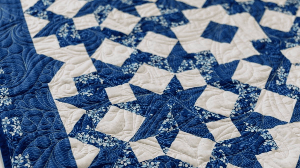 blue and white modern quilt patterns