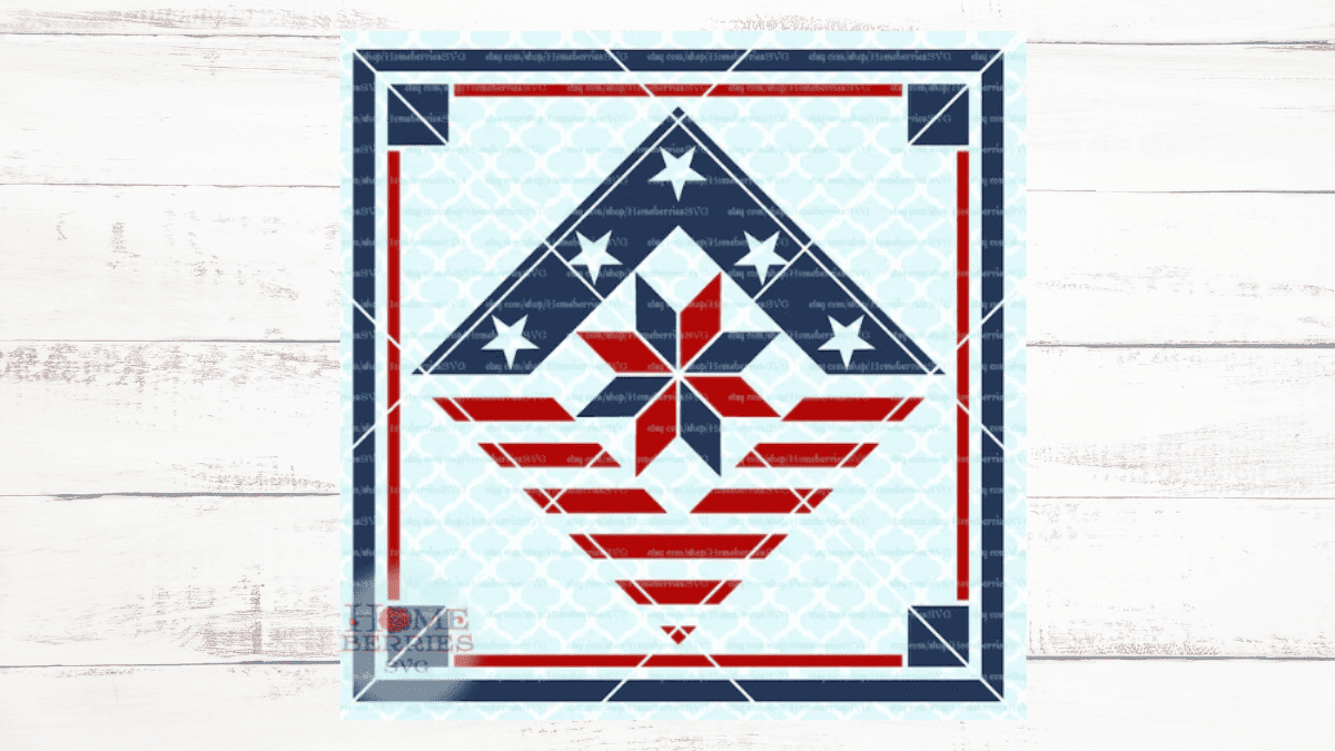 This patriotic barn quilt patterns is one of the easy barn quilt designs