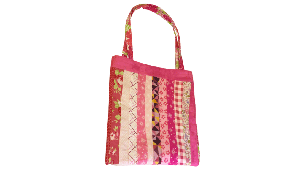 This tote bag is a quick fat quarter projects