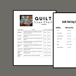 quilt size chart with quilt batting size chart