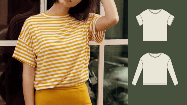 yellow and white tshirt pattern