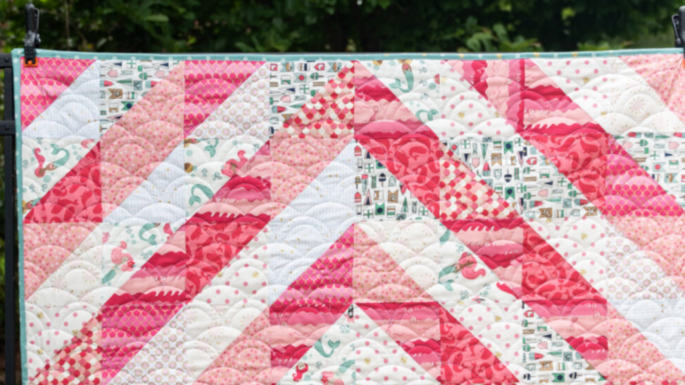 shades of pink in a quilt