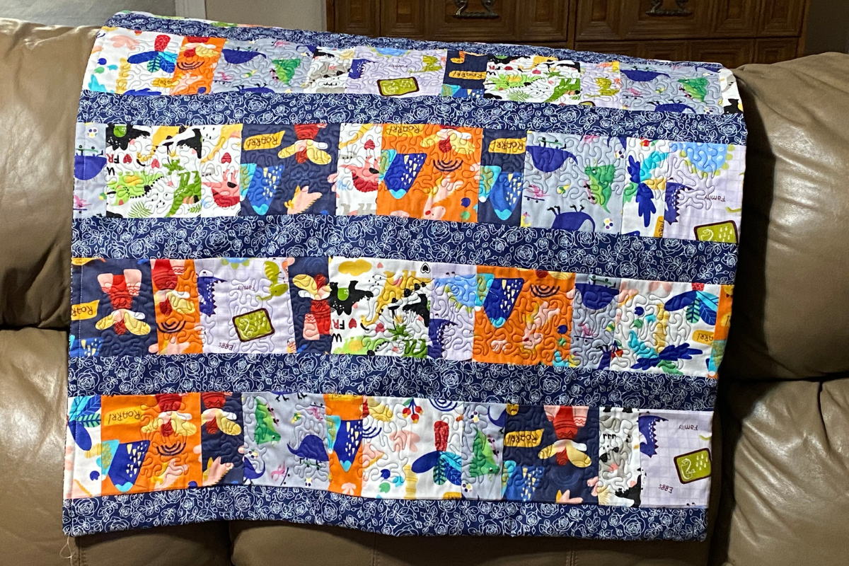 Baby quilt without binding