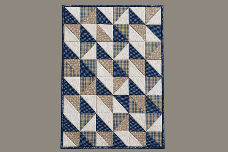 half square triangle baby quilt pattern